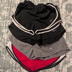 Nike Black, Gray, and Red Shorts Set Of 4